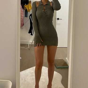 RIBBED KNIT DATING DRESS （2 Pieces） - image 1