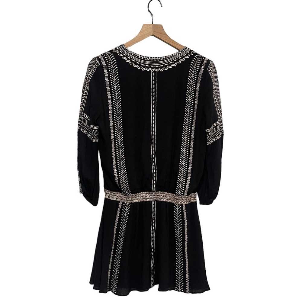 Alice + Olivia Jolene Dress Woven Black Embroider… - image 7