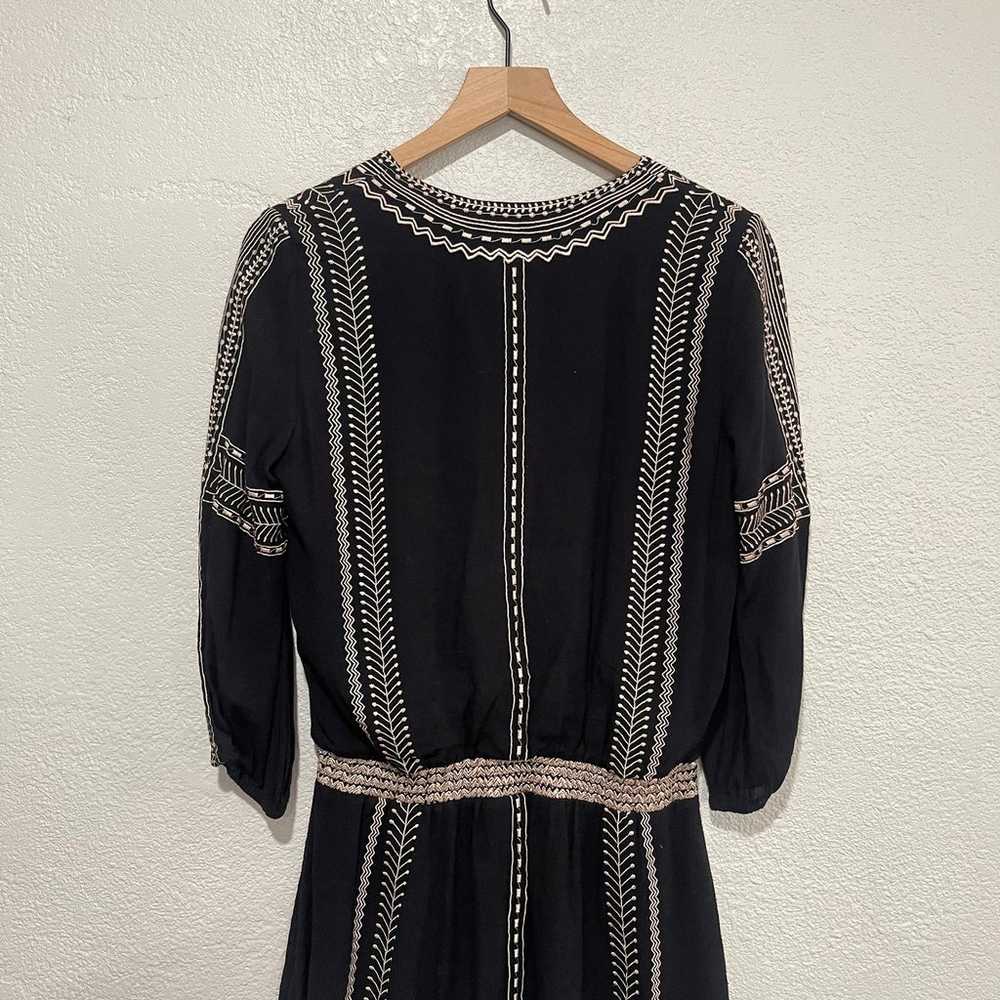 Alice + Olivia Jolene Dress Woven Black Embroider… - image 8