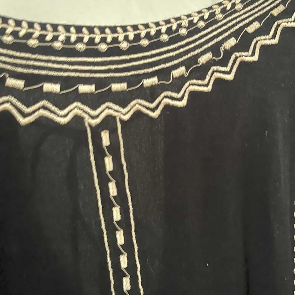Alice + Olivia Jolene Dress Woven Black Embroider… - image 9