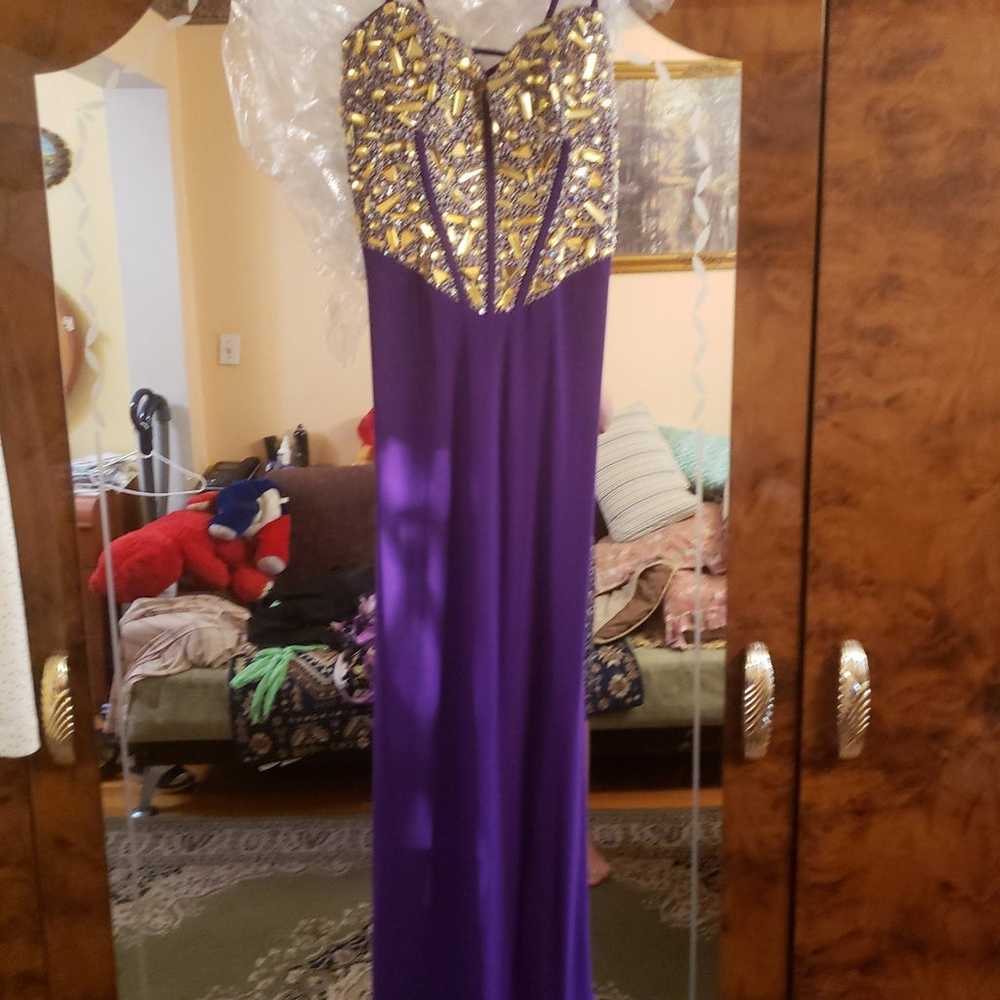 Prom Dress with stones and beads size 3/4 - image 1