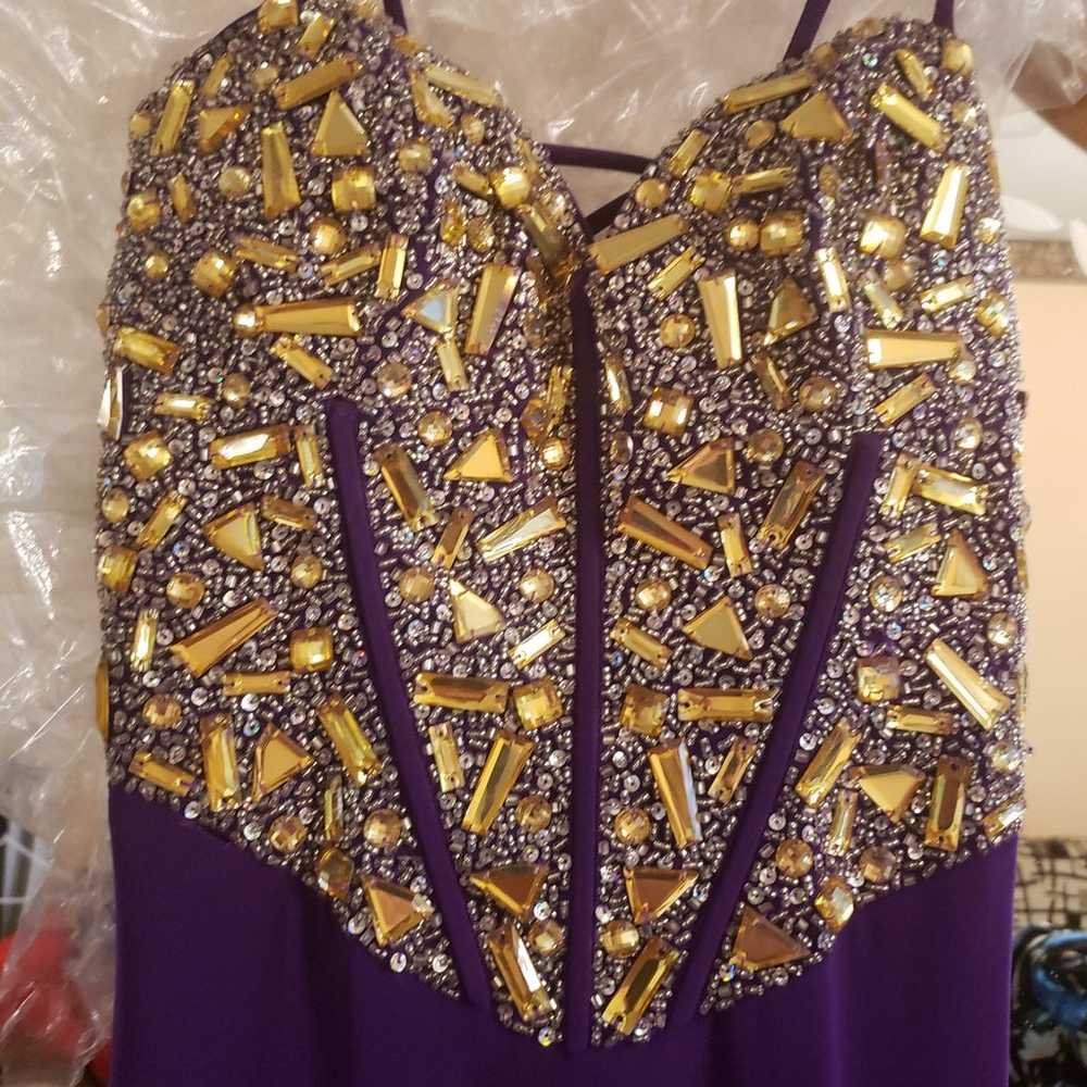 Prom Dress with stones and beads size 3/4 - image 2