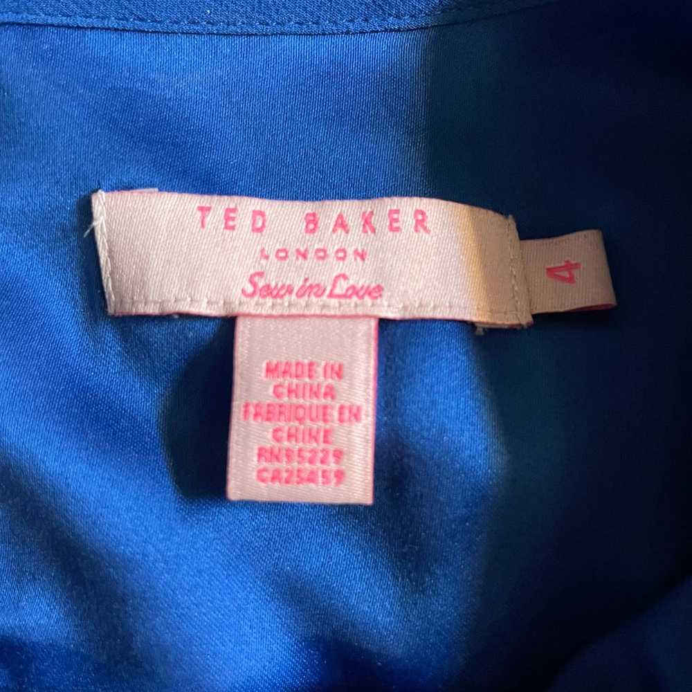 Ted Baker Dress Saskiah Blue Lace Pleated Embroid… - image 3