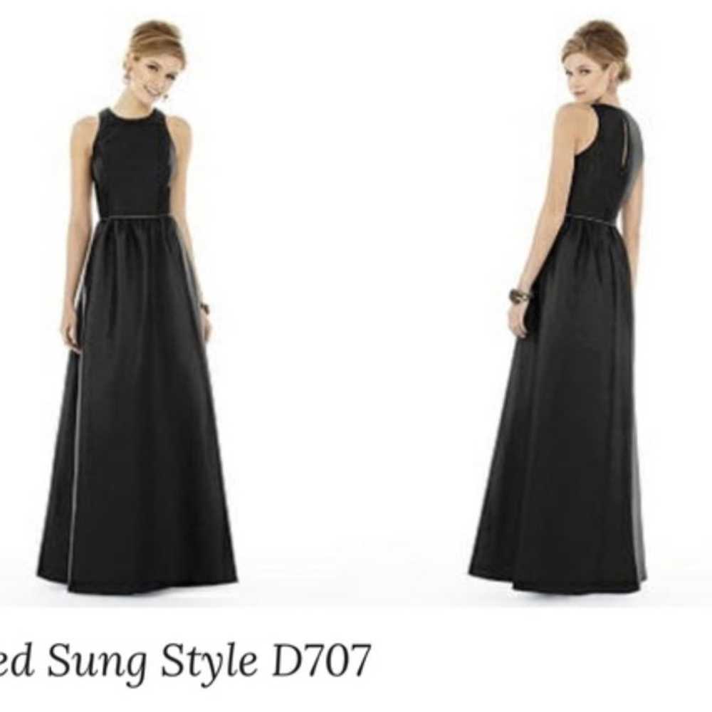 Alfred Sung D707 Black Bridesmaid dress - image 1
