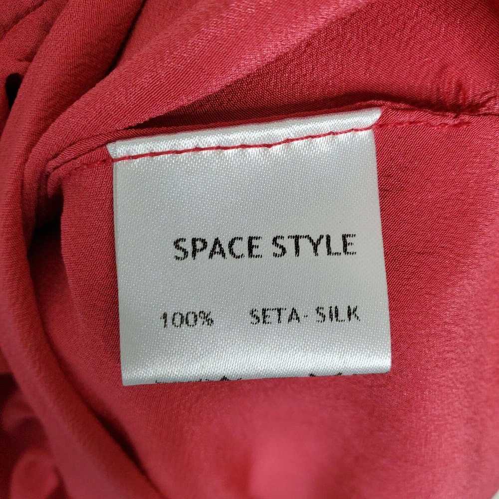 Space Style Concept Silk Chiffon Dress M Red Embe… - image 10