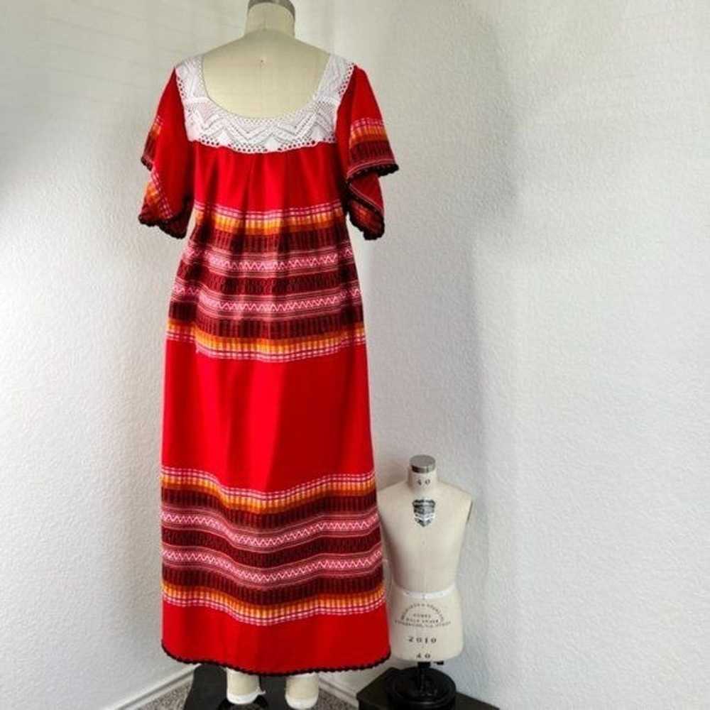 Peruvian Equator Local Embroidered Peasant Dress - image 7
