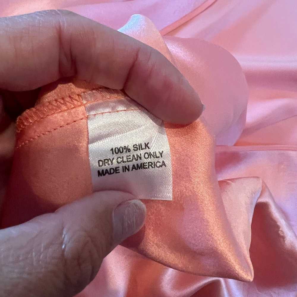 Peach/Pink Silk Mini Dress - image 5