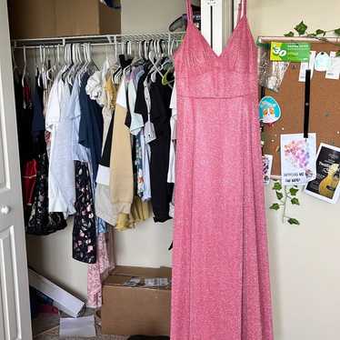 Sparkly formal pink dress - image 1