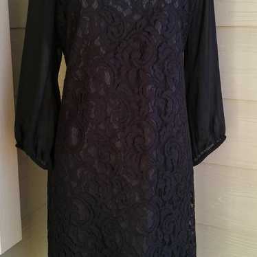Coldwater Creek Black Lace Dress 14 NWT - image 1