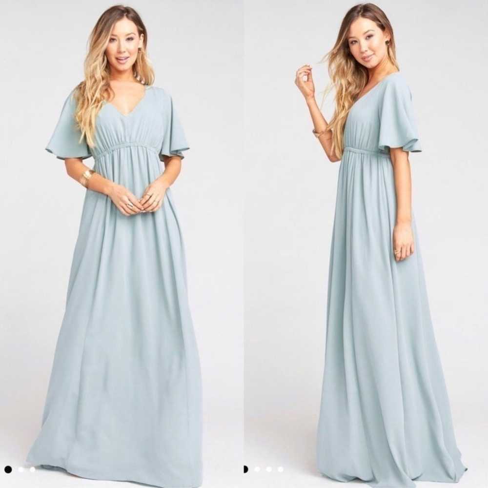 SHOW ME YOUR MUMU Emily Empire Maxi Dress in Silv… - image 1