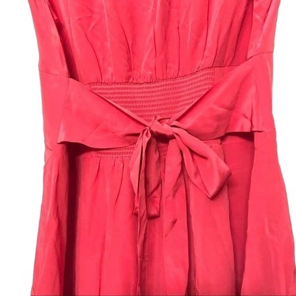 Anthropologie Lil Rose Pink Silk Drape Tie Dress … - image 8