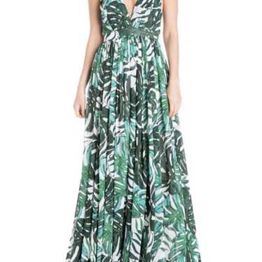 New Meghan LA Enchanted Empire Maxi Dress Green F… - image 1