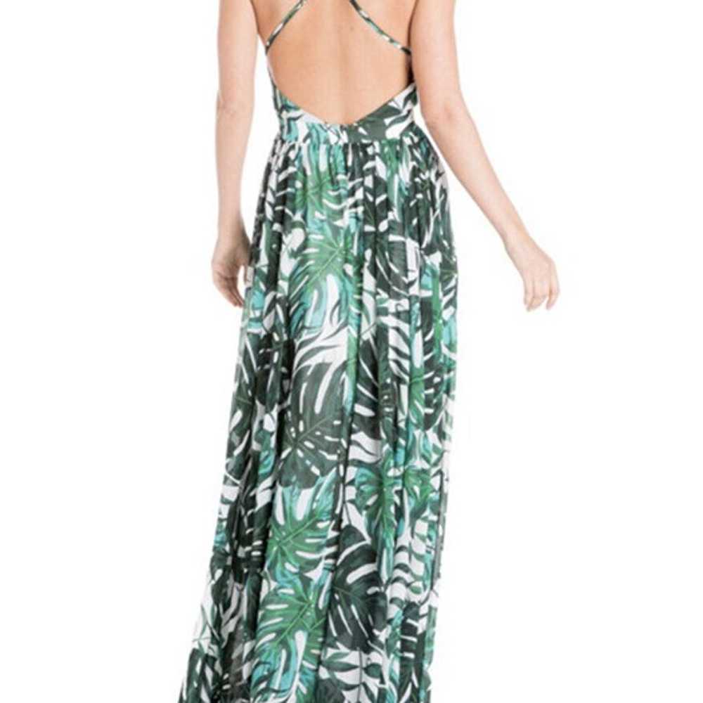 New Meghan LA Enchanted Empire Maxi Dress Green F… - image 2