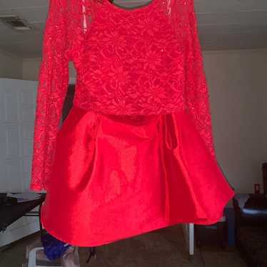 Red Two Piece Dress