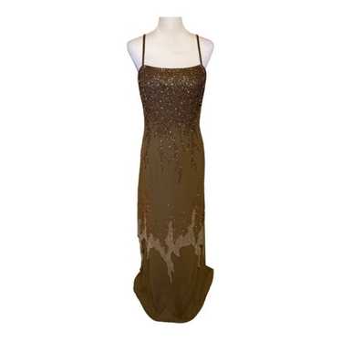 Marsoni beaded mermaid brown formal gown. PTP 19” 