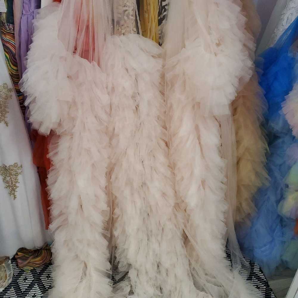 Long Sleeve Maxi Ruffled Tulle Dress for BOUDOIR … - image 4