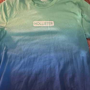 Hollister Men T-Shirt XS White Floral Short Sleeve Crew Neck Curved Hem Tee