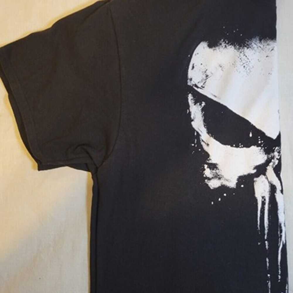 The Punisher Distressed Marvel Skull T-Shirt Blac… - image 3