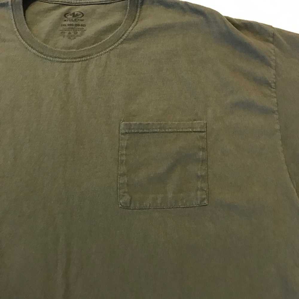 Athletic Works Green/Gray pocket T shirt 2XL - image 2