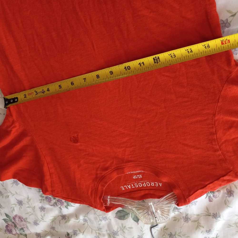 AEROPOSTALE men's xs  red tee - image 6