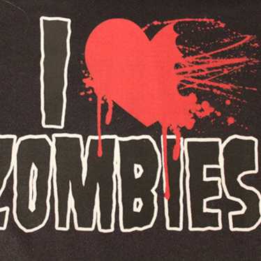 I heart zombies walking dead funny t-shirt tee gr… - image 1