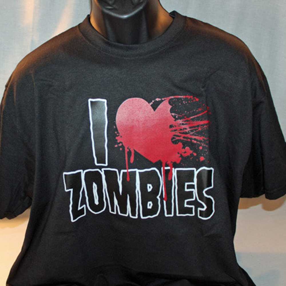 I heart zombies walking dead funny t-shirt tee gr… - image 3