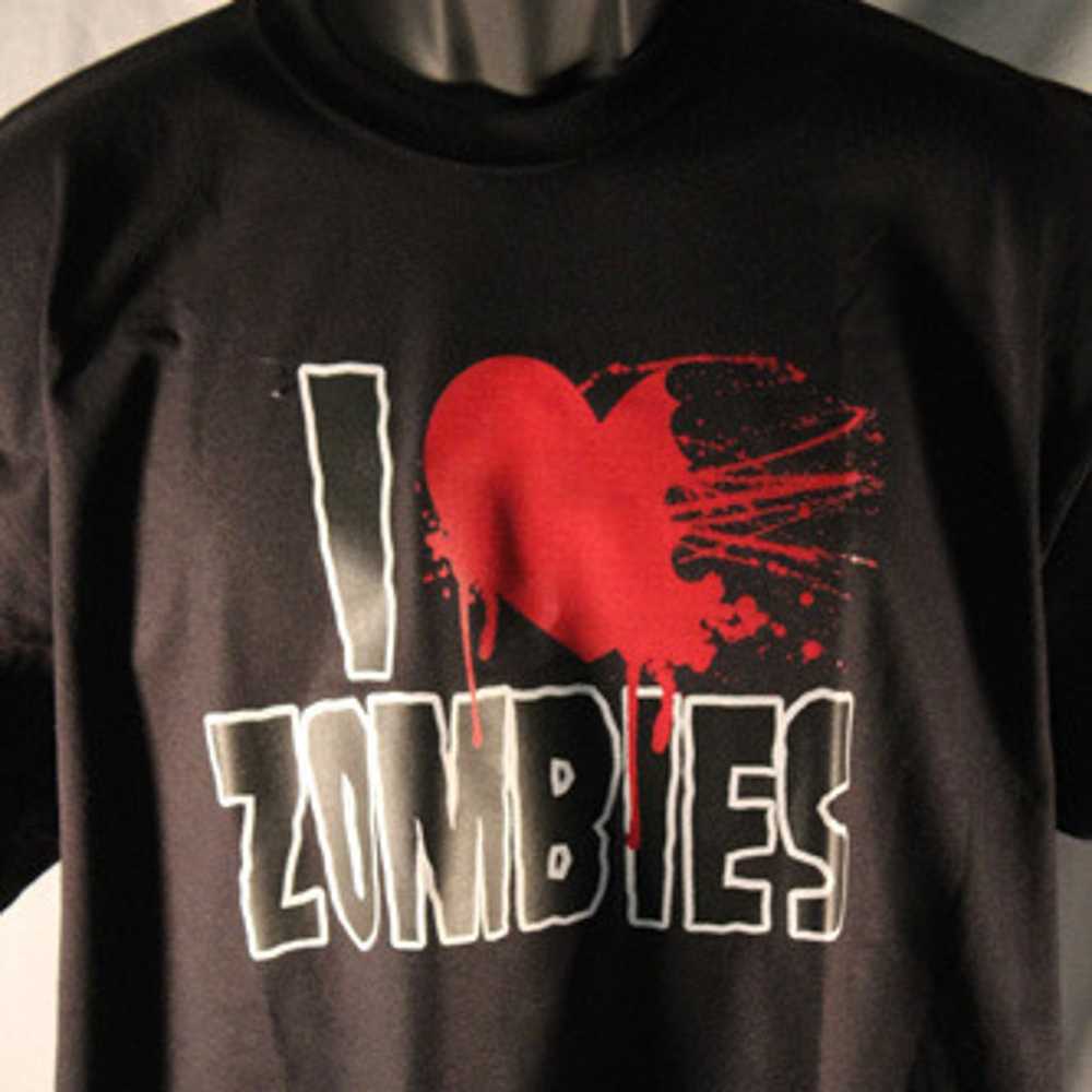 I heart zombies walking dead funny t-shirt tee gr… - image 4