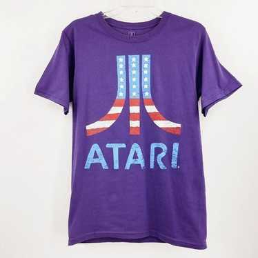 ATARI Retro Gamer Themed Purple Stars & Stripes G… - image 1