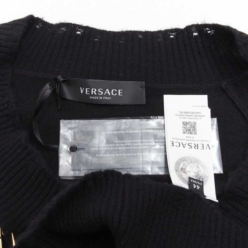 Versace new VERSACE 95% cashmere wool punk gold M… - image 8