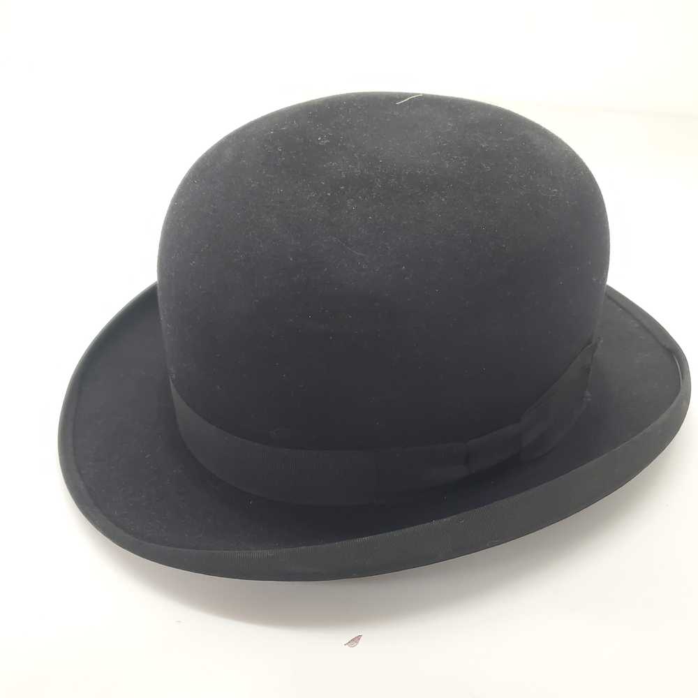 Vintage The Stetson Special Black Felt Bowler Hat… - image 1