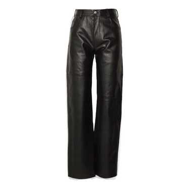 MM6 Leather straight pants - image 1