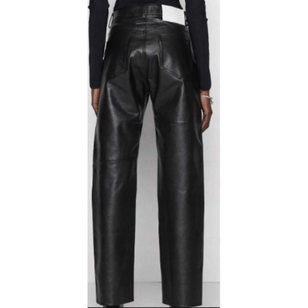 MM6 Leather straight pants - image 3