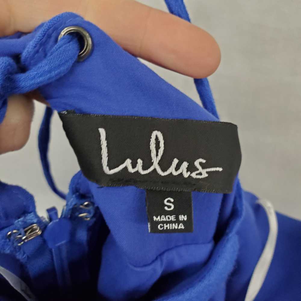 Lulus Blue A line Sleeveless Midi Dress WM Size S… - image 3