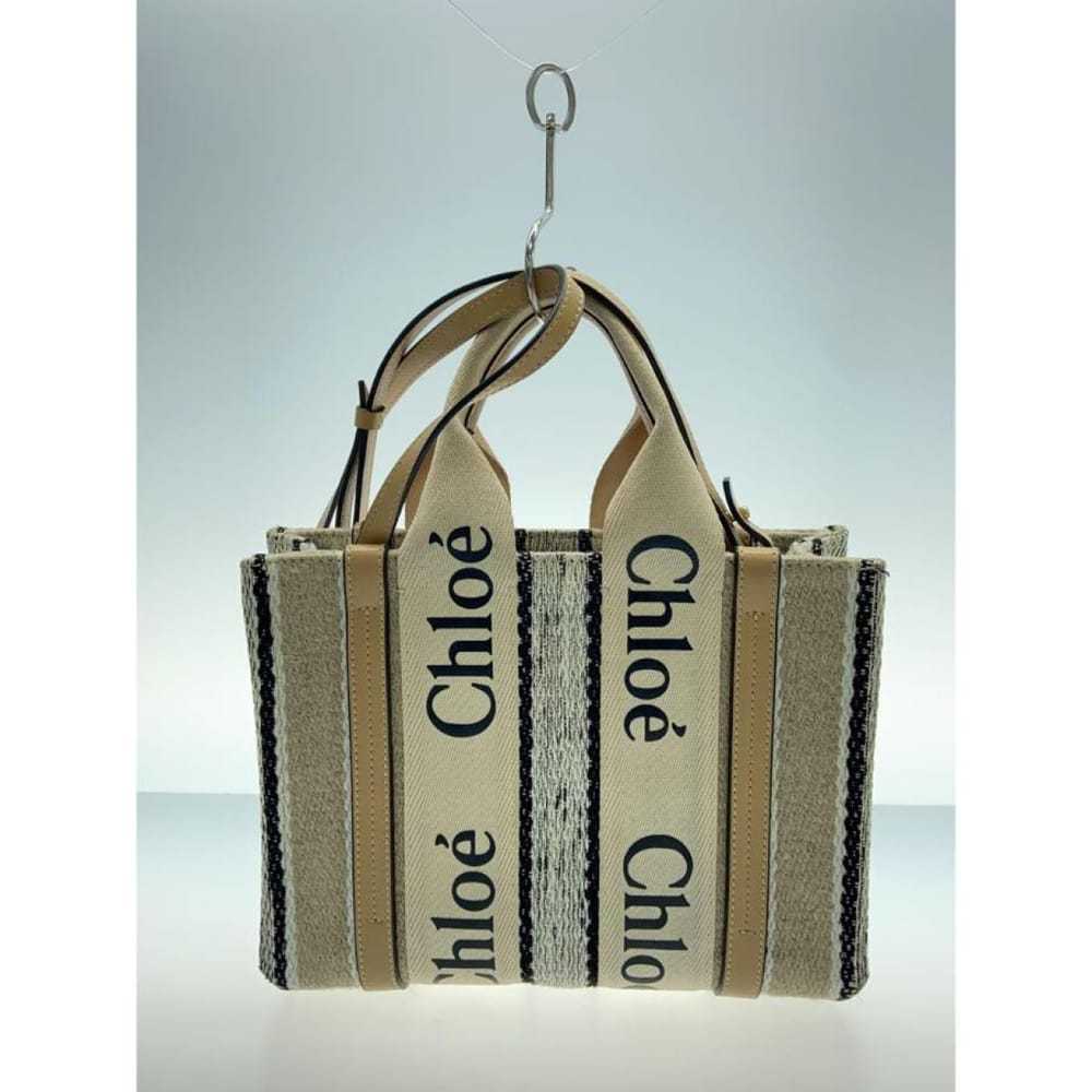 Chloé Woody linen handbag - image 2