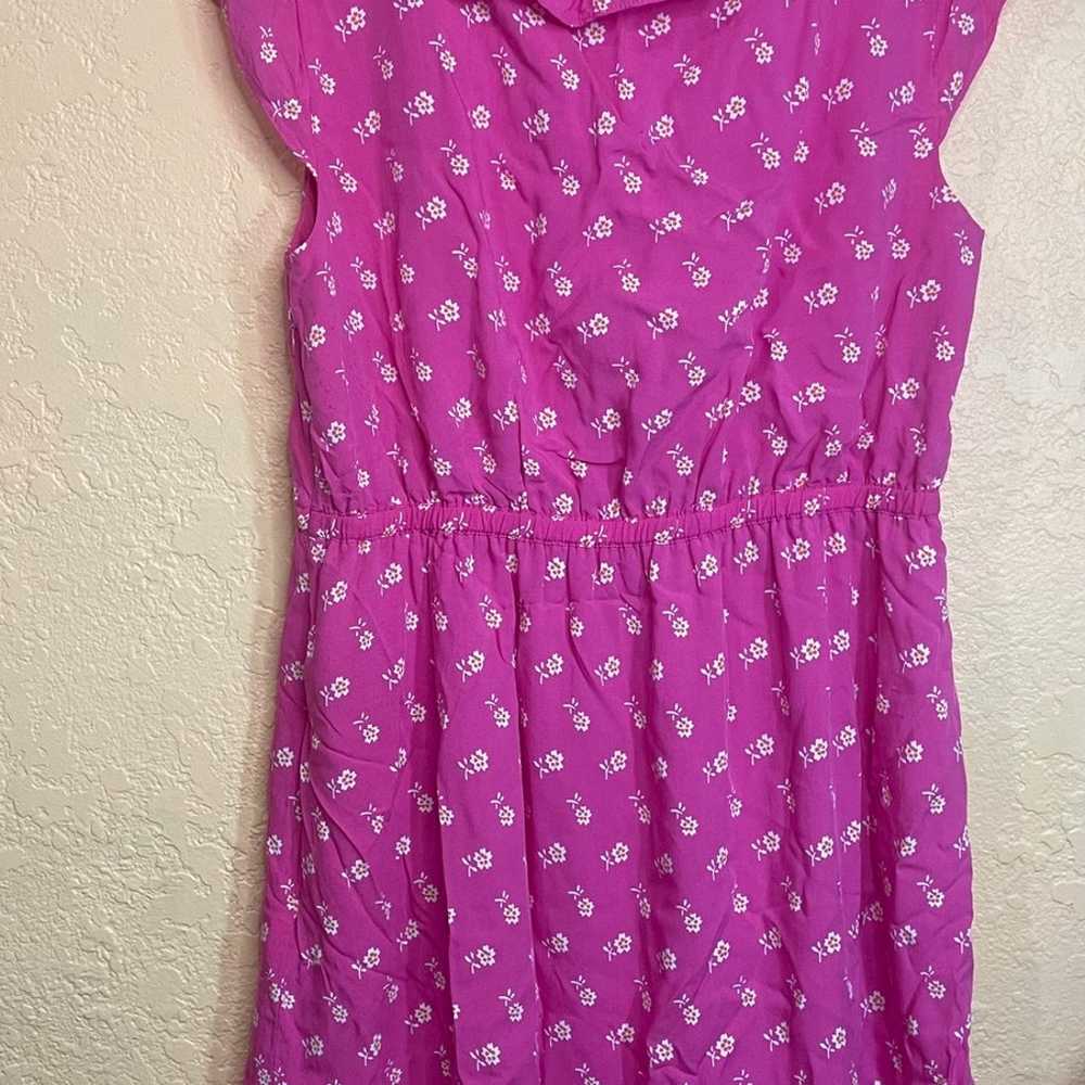 J. Crew Pink Floral Ruffle Dress Woman’s Size 12 - image 4