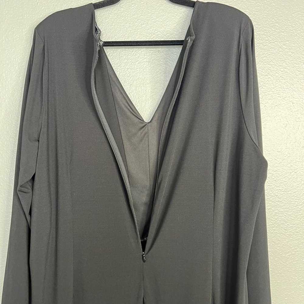 NWOT Eloquii Long Sleeve Ruched V-Neck Maxi Dress… - image 11