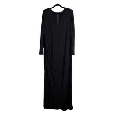 NWOT Eloquii Long Sleeve Ruched V-Neck Maxi Dress… - image 1