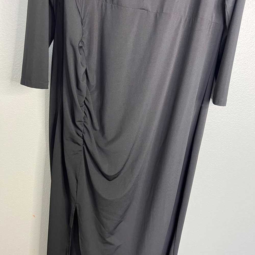 NWOT Eloquii Long Sleeve Ruched V-Neck Maxi Dress… - image 5