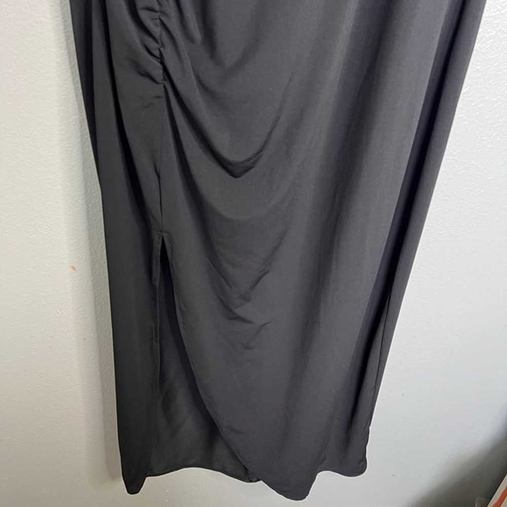 NWOT Eloquii Long Sleeve Ruched V-Neck Maxi Dress… - image 6