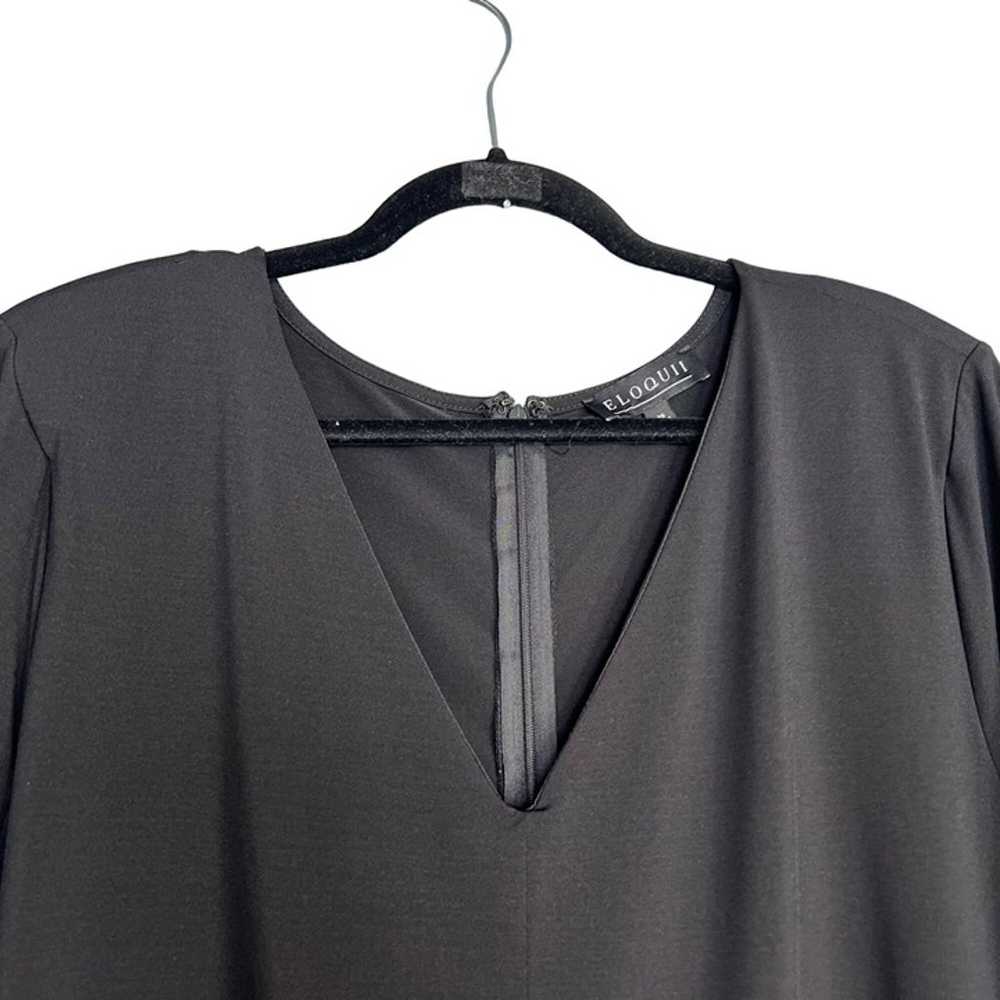 NWOT Eloquii Long Sleeve Ruched V-Neck Maxi Dress… - image 7