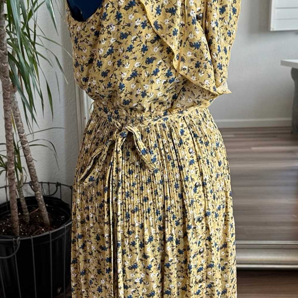 Free People Prairie Midi Dress floral yellow maxi… - image 2