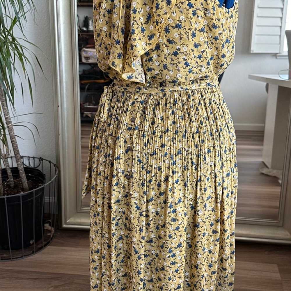Free People Prairie Midi Dress floral yellow maxi… - image 5