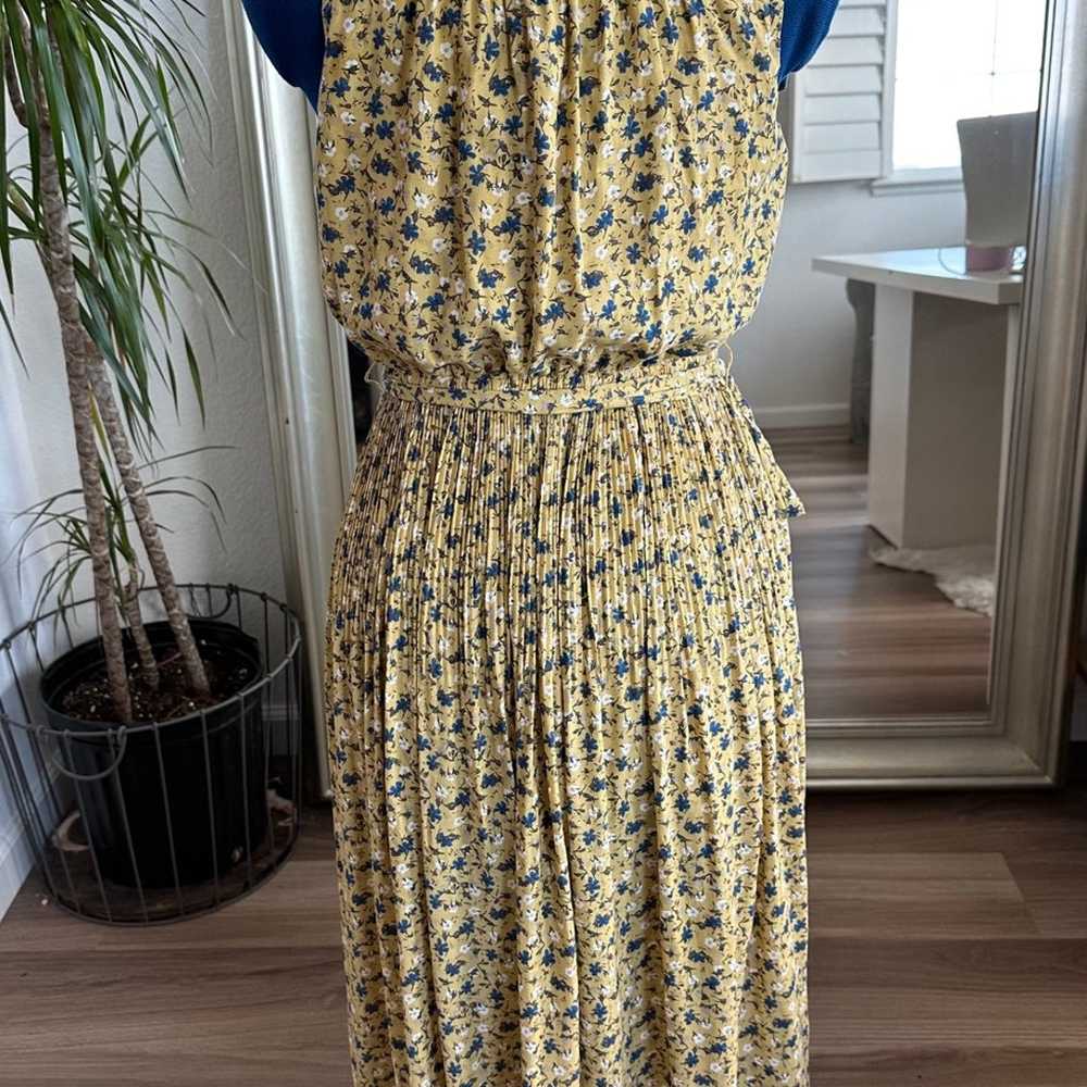 Free People Prairie Midi Dress floral yellow maxi… - image 6