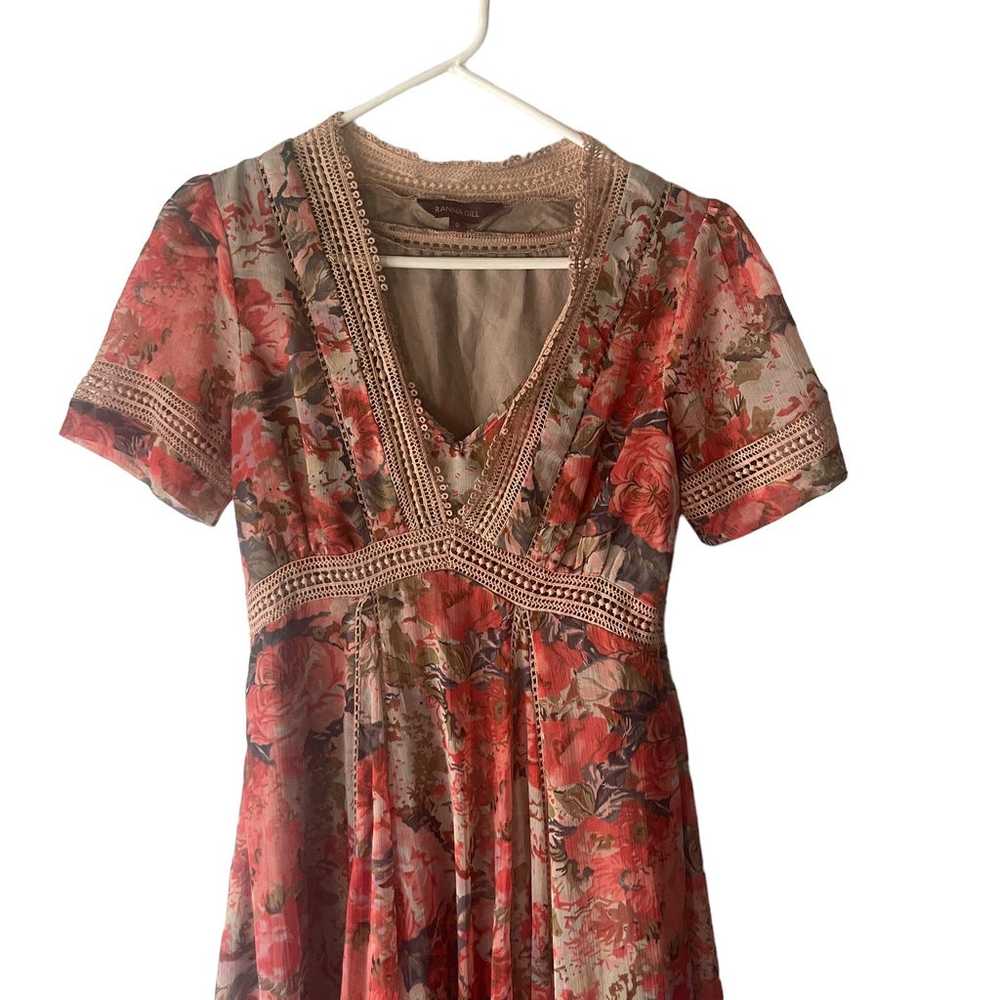Anthropologie Ranna Gill Size 0 XS  Lace Rose Bou… - image 2
