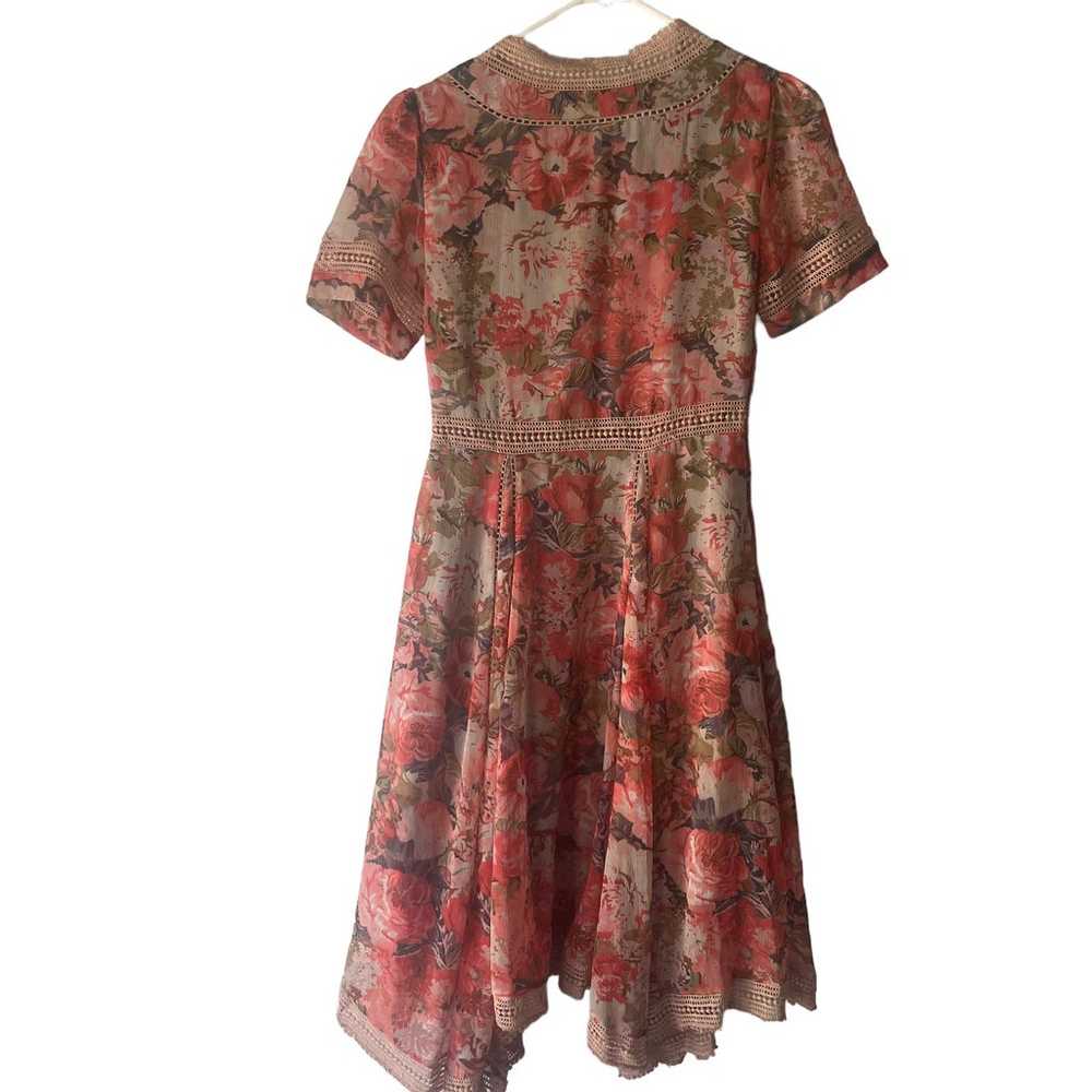 Anthropologie Ranna Gill Size 0 XS  Lace Rose Bou… - image 4