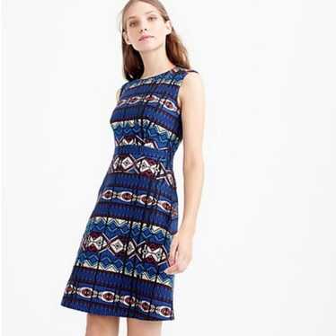 EC J. CREW Textured Windowpane Jacquard Dress Siz… - image 1