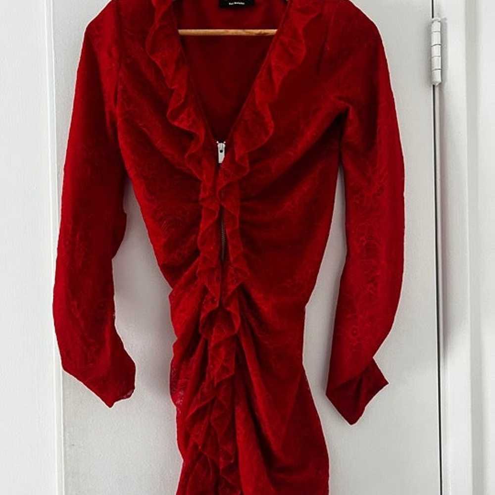 Kooples red lace mini dress xs - image 2