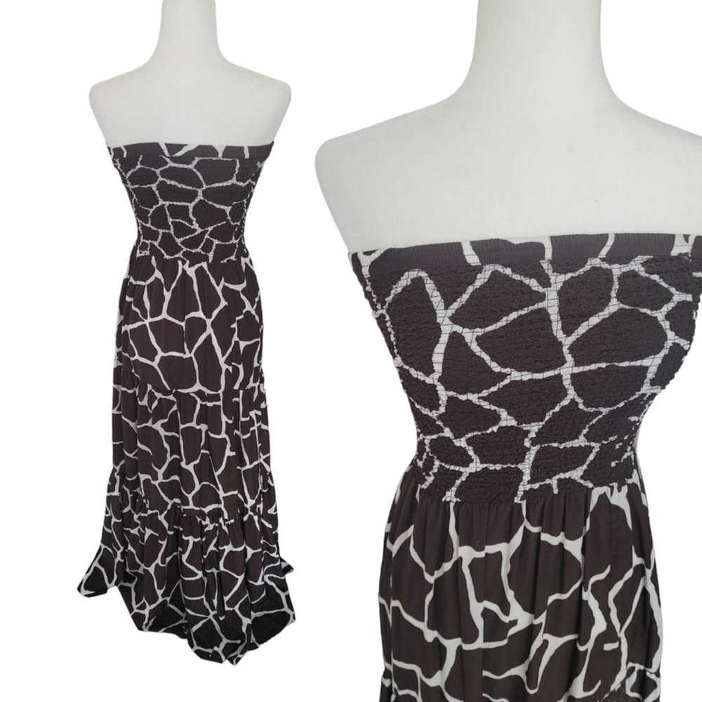 MICHAEL KORS MAXI ANIMAL PRINT STRAPLESS DRESS X … - image 4