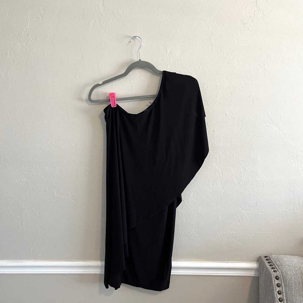 Norma Kamali Black One Shoulder Dress Size Medium - image 3