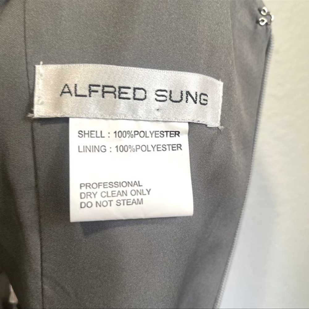 ALFRED SUNG Square Neck Dupioni Dress - image 7